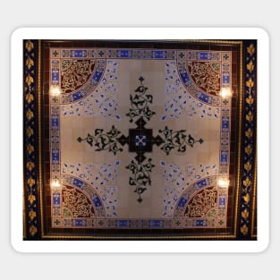 Ornamental Tiled Ceiling Geometric Pattern Sticker